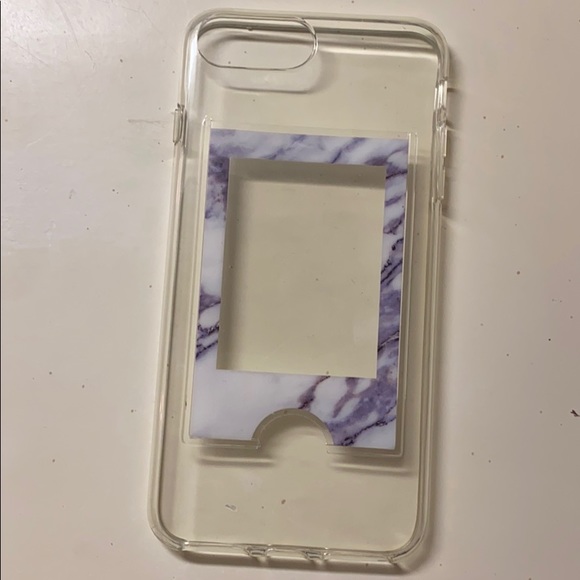 iPhone 8 Plus Clear Case with Polaroid Holder - Picture 1 of 1